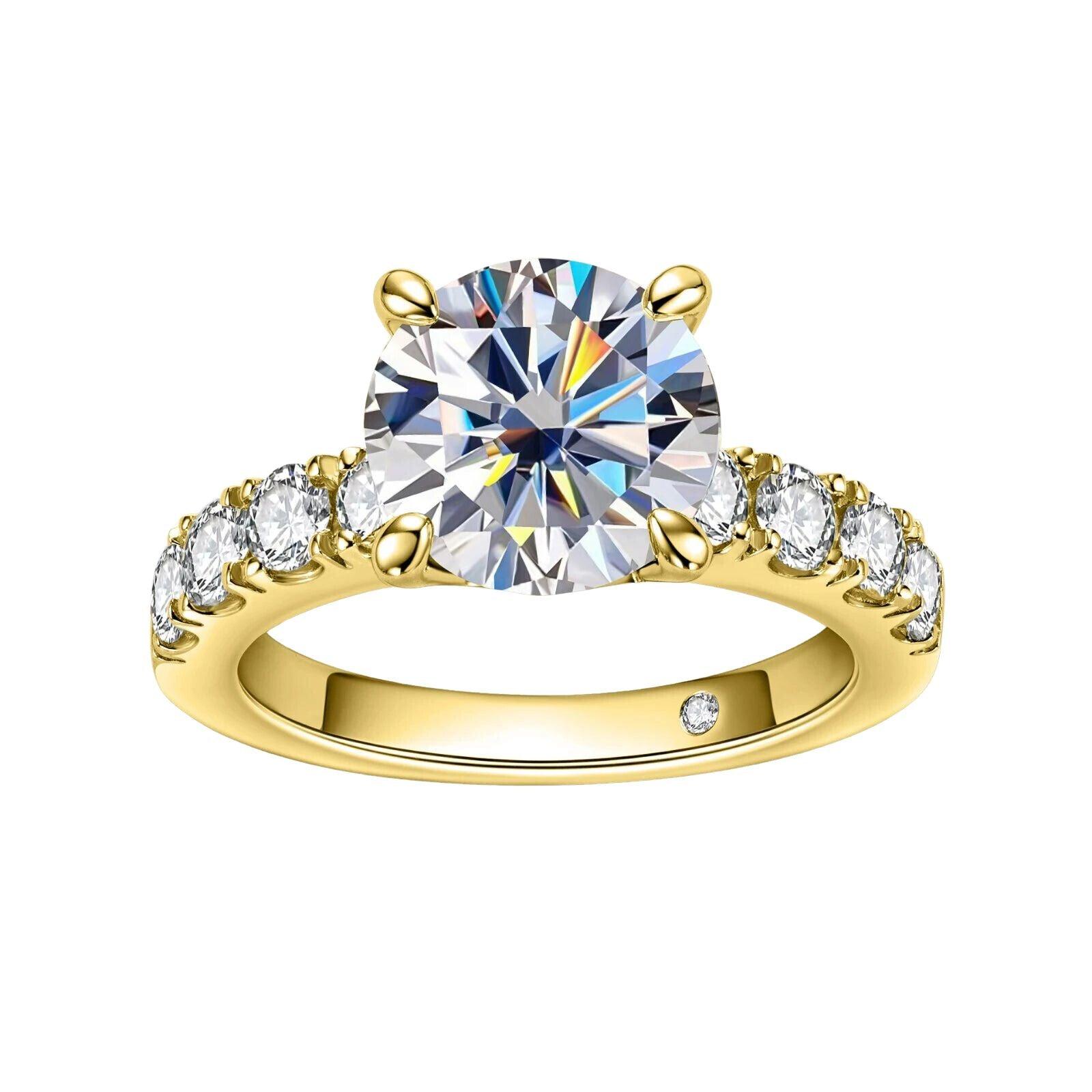 Anel Stellaris Gold Moissanite